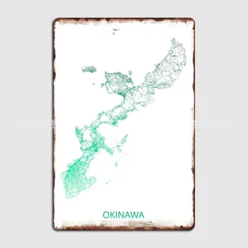 Okinawa Japonya Metal Burcu Duvar Boyama Dekor Pub Dekorasyon Tabela Posteri