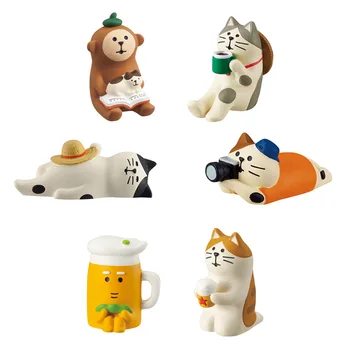 1 ADET Japon Sıcak Satış Minyatür Kawaii Hayvan Gıda Figürleri DIY El Sanatları Kek Topper Dollhouse Aksesuarları Çocuklar PlayCraft