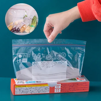 20 adet Wrap Plastik Ambalaj Poşetleri Gıda saklama çantası Kullanımlık Dondurucu Sandviç kilitli torba Mutfak Buzdolabı Gıda Koruma