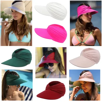 2022 Plaj Yaz Kadın Boş Üst güneş şapkası Kadın Lüks Marka Açık Spor beyzbol golf Şapkası vizör kep Yeni Tasarım Uzun Ağız