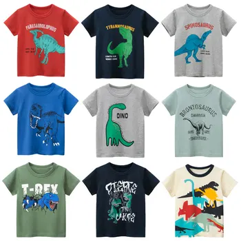 2022 Yaz Karikatür Çocuk Yürümeye Başlayan Üstleri Giyim Erkek kısa kollu tişört Çocuk Kazak Çocuk pamuklu giysiler Erkek T-shirt