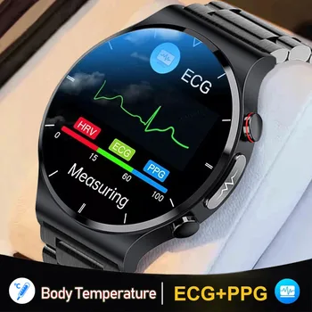 2022 Yeni akıllı izle erkekler EKG+PPG Kan Basıncı Kalp Hızı Saatler IP68 su geçirmez Spor izci Smartwatch Android İçin Apple