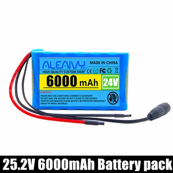 24V Pil 6Ah 6s1p 18650 şarj edilebilir lityum iyon batarya için 25.2 v Lityum Pil Elektrikli Scooter Elektrikli Bisiklet + bms