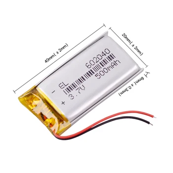 3 adet / grup 3.7 V 500mAh 602040 polimer lityum iyon / Li-İon şarj edilebilir pil için PCB İle dvd GPS mp3 mp4 PSP PDA akıllı saat
