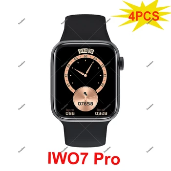 4 ADET IWO7 Pro BT Çağrı Smartwatch Erkekler Kadınlar İçin Spor Bilezik Özel İzle Yüz Uyku nabız monitörü akıllı saat
