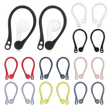 50 çift Spor Silikon Kulak Kancası Apple AirPods İçin 1/2 Anti Kayıp Kulaklık Askısı Yedek Bluetooth Kulaklık Silikon Kulak Kancası