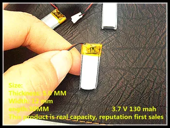 501230 051230 130 mah 3.7 V lityum polimer pil MP3 MP4 GPS küçük oyuncaklar