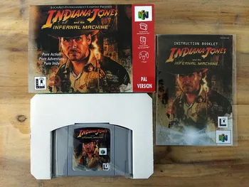 64Bit Oyunları ** Indiana Jones ve Infernal Makinesi PAL Versiyonu (kutu + manuel + kartuş!! )