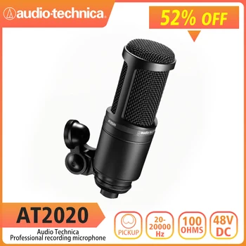 Audio-Technica AT2020 Kondenser Mikrofon XLR Fiş Profesyonel kayıt mikrofonu Mobil Bilgisayar Ağı K şarkı Kondenser