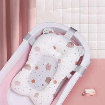 Bebek Duş Küvet Pedi Kaymaz Yenidoğan banyo paspası Güvenlik Hemşirelik Katlanabilir Destek Konfor Vücut Yastık Mat Yastık Karikatür