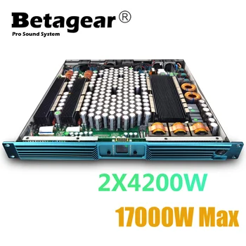 Betagear 2X4200 W Subwoofer Amplifikatör Profesyonel 2 Kanallı Ampli PFC 90 V-270 V Istikrarlı 2Ω 17000 W Max K50 K40 K30 K20