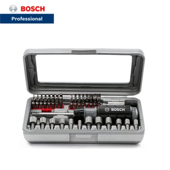 Bosch 46 parça Matkap Ucu Cırcır Altıgen Soket Tornavida Kombinasyonu Aracı Set Çok Fonksiyonlu Krom Vanadyum Çelik Dövme