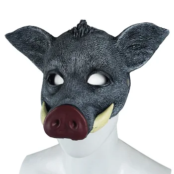 Cadılar bayramı Partisi Maskeleri Kedi Joker Cadılar Bayramı Karnaval Yetişkin Cosplay Kostüm Yumuşak Pu Köpük Hayvan Yaban Domuzu Domuz Maskesi