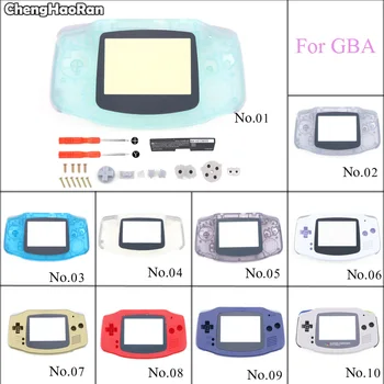 ChengHaoRan Yeni Tam Konut Kabuk için GBA Kabuk sert çanta için Ekran Lens Değiştirme İle GBA Advance Konsol Konut