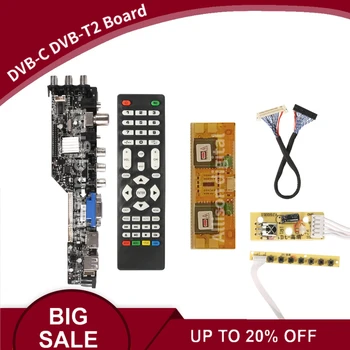DVB-T2 DVB-C 3663 TV monitörü Kiti M190A1-L02 M190A1-L0A M190A1-L10 LCD LED Ekran HDMI + VGA + USB + TV Denetleyici Kurulu Sürücüsü