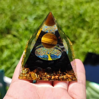 Enerji Jeneratörü Orgon Kristalleri Piramit Peridot Şifa Doğal Kristal Reiki Çakra Jeneratörü orgonit piramidi Meditasyon Aracı