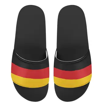 Erkekler Kadınlar Özel Tasarım Terlik Alman Bayrağı Baskı Yaz Moda terlik Açık kaymaz plaj ayakkabısı Platformu Flip Flop