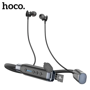 HOCO Boyun Bandı Bluetooth 5.3 Manyetik Spor Runnung Kulaklık Desteği Bluetooth TF Kart Oynatma Müzik Kulaklık Uzun Zamandır Bekleme