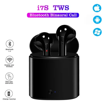 ı7s TWS kablosuz kulaklıklar 5.0 Bluetooth Kulaklık Kulaklık Spor Handsfree Kulaklık İçin Şarj Kutusu İle Xiaomi iPhone Android