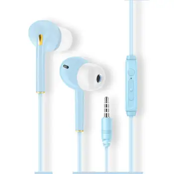 K23 Macaron Renk Kulak Kablolu telefon mikrofonlu kulaklık 3.5 mm Evrensel Tel kontrol Kulaklık Kulakiçi (k23)