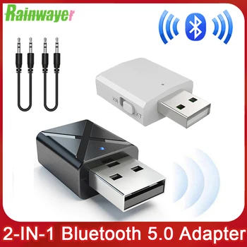 Kablosuz bluetooth uyumlu 5.0 Ses Alıcısı Verici Mini Stereo AUX RCA USB 3.5 mm Jack Müzik Adaptörü TV PC İçin Araç Kiti