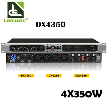 Leicozic DX4350 RMS 350 W x4 @8 Ω Profesyonel Amplifikatör Sınıf D 4 Kanal Amplificador Ses Güç Amper Dijital Amplificateur