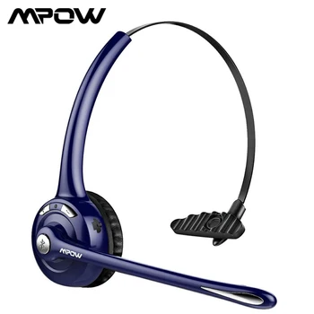 Mpow BH453 Ofis Kablosuz Kulaklık CVC 6.0 Gürültü Önleyici Mikrofon ve 16 Saat Konuşma süresi Sürücü / Çağrı Merkezi Toptan Kulaklıklar