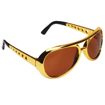 Parlak krom parti güneş gözlüğü 60'ların Rock yıldızı klasik gözlük tonları