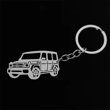 Paslanmaz çelik içi boş Mercedes-Benz Jeep araba modeli kolye anahtarlık anahtarlık takı