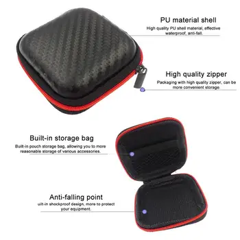 Taşınabilir Fermuar Sert Kulaklık Tutucu Kılıf Kulaklık Kılıfı Kutusu Kulaklık saklama çantası Koruyucu USB kablo düzenleyici Depolama