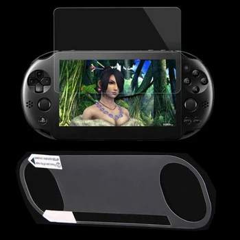 Temperli Cam Ön + Arka Clear Ekran Koruyucu Kapak koruyucu Film Guard Sony PlayStation Psvita PS Vita PSV 2000 İnce