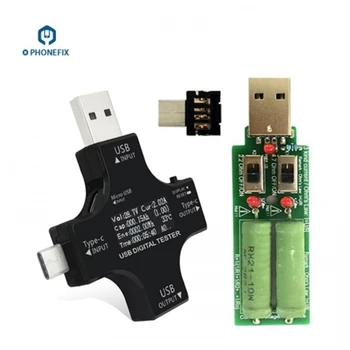 Tip-C USB Gerilim Şarj Test Cihazı Telefonu Anakart Tamir USB Dedektörü Voltmetre Ampermetre Mobil Güç Şarj Kapasitesi Test Cihazı