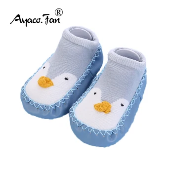 Toddler Çorap Yenidoğan Bebek Yumuşak Prewalker Çocuk Ayakkabı Ince Bahar Havlu Pamuk Kız Sonbahar Kauçuk Taban Bebek Erkek Karikatür Çorap