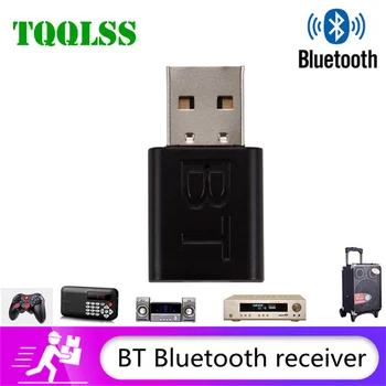TQQLSS Taşınabilir 2in1 BT 5.0 Ses Alıcısı Verici Kablosuz Adaptör Mini 3.5 mm AUX Stereo Verici TV PC İçin araba hoparlörü