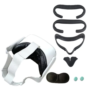 Vr Aksesuarları Göz Maskesi Kapak Oculus Quest 2 VR gözlük ışık engelleme Yumuşak PU Deri Yüz Göz Kapağı Pedi VR lens kapağı