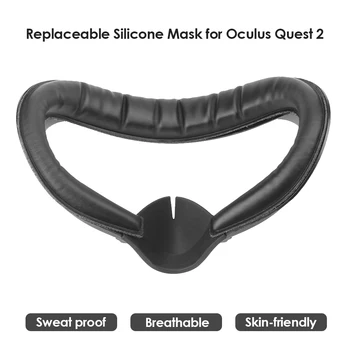VR Yüz Arayüzü Kapak Oculus Quest 2 Yüz Göz Koruyucu Köpük Ped Maskesi Cilt Dostu Yedek Aksesuar
