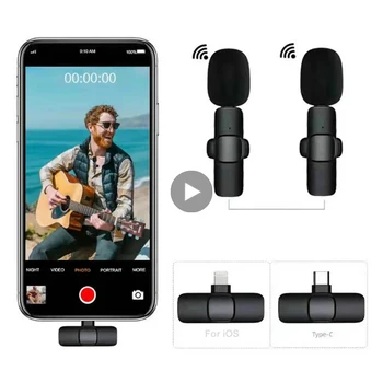Yaka Yaka Kablosuz Mikrofon İlik Mini Bluetooth iPhone İçin mikrofon android cep telefonu PC Cep Mikro Kravat Küçük Bluetooth