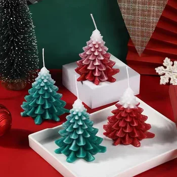 yaratıcı Noel ağacı atmosfer dekorasyon el hediye DIY el yapımı Noel aromaterapi mumlar