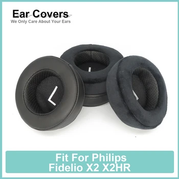 Yastıkları Philips Fidelio X2 X2HR Kulaklık Earcushions Protein Kadife Pedleri Bellek Köpük Kulak Pedleri