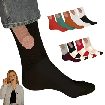 Yeni Gösteriş Penis komik çoraplar Erkekler için Yenilik Hediye Çorap erkek şaka çorapları Yılbaşı Hediyeleri 1 Çift AB 39-46 ABD 7-10.5