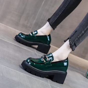Yeni Kadın Yüksekliği Artan Ayakkabı Vintage Kızlar Yüksek Topuk Parti Pompaları Klasik Bayan Balo Platformu Ofis Kadın Yürüyüş Ayakkabısı