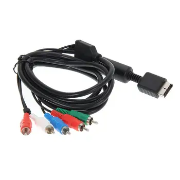 Yüksek Kaliteli Video Kablosu Sony PlayStation 2 3 PS2 PS3 HDTV AV Ses Video Kablosu AV A/V Bileşen kablo kordonu Tel 1.8 m / 6FT