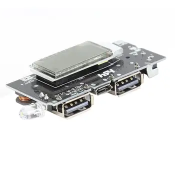 Çift USB 5V 1A 2.1 A Mobil Güç Bankası 18650 pil şarj cihazı Modülü Kurulu LED Dijital 18650 Pil Muhafazası